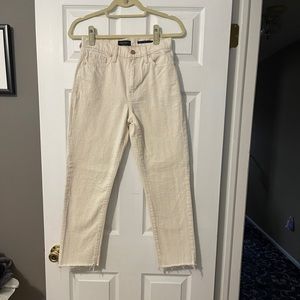 Banana Republic High Rise Straight Jeans- Cream/Off White